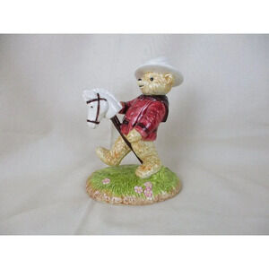 BIALOSKY & FRIENDS ceramic "ANDREW" Teddy Bear figurine Mountie bear scout‎